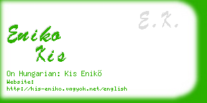 eniko kis business card